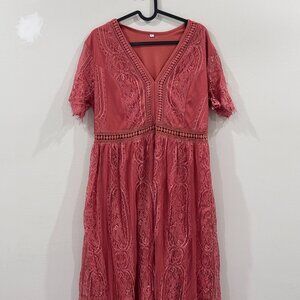 Delicate Lace Maternity Dress